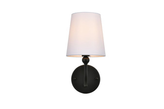 Colson 1 Light Black And Clear Bath Sconce "LD7322W6BLK"