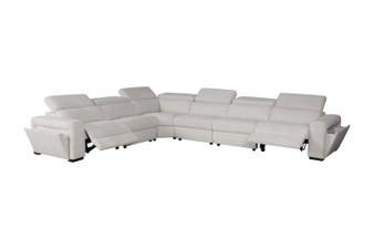 "VGMB-R191-P2-SECT-BGE" VIG Divani Casa Gering - Modern Beige Fabric Sectional With 2 Power Recliners