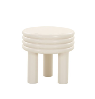 "VGOD-LZ-252E-WHT" VIG Modrest Townley - Contemporary White Round End Table