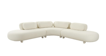 "VGOD-ZW-23024-WHT" VIG Divani Casa Gilbert - Contemporary White Fabric Modular Sectional Sofa