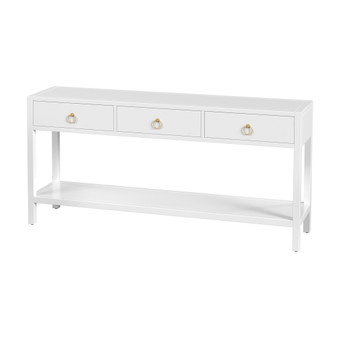 "5701304" Company Lark 65 In. W Rectangular 3 Drawer Console Table, White