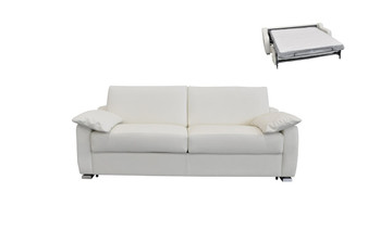 Estro Salotti Dalia Italian Modern White Leather Sofa Bed VGNTDALIA-SB-E544