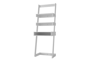 Carpina Ladder Desk With 2-Shelves - White "21AMC6"