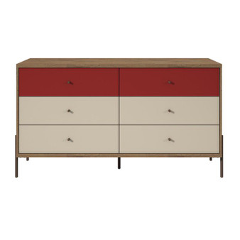 Joy 59" Wide Double Dresser With 6 Full Extension Drawers "350591"