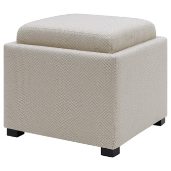 Cameron Square Fabric Storage Ottoman With Tray "1900163-276"