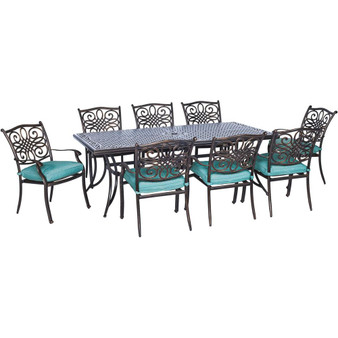 Traditions 9 Pieces Outdoor Dining Set "TRADDN9PC-BLU"