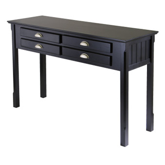 Timber Hall/Console Table, Drawers - Black "20450"