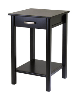 Liso End Table / Printer Table With Drawer And Shelf - Espresso "92719"