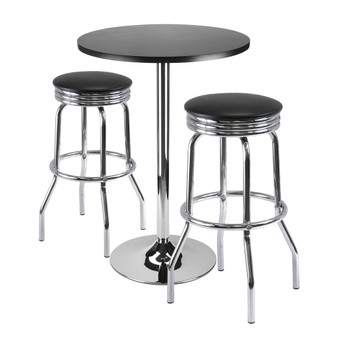 Summit 3-Piece Bar Table Set, 24" Table And 2 Stools "93362"