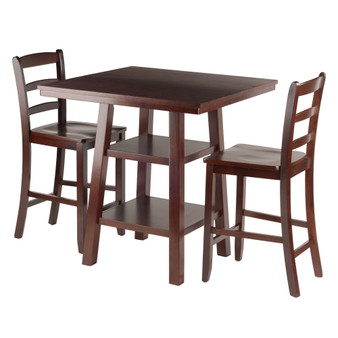 Orlando 3-Piece Dining Set, High Table With 2 Ladder Back Stools "94312"