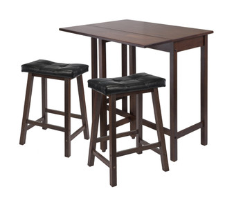 3-Piece Lynnwood Drop Leaf Kitchen Table With 2 Stools "94346"