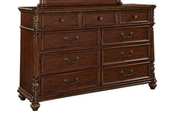 Brown Dresser With 9 Drawers "5640-10"
