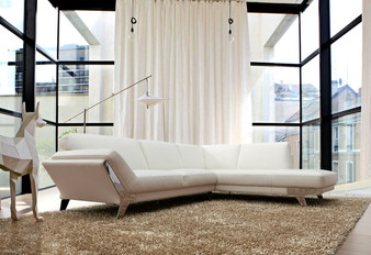 Divani Casa Lidia - Modern White Italian Leather Sectional Sofa VGCA533