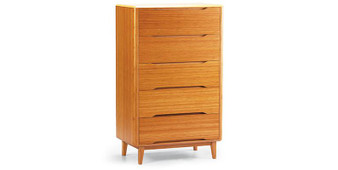 Caramelized Currant Five Drawer Chest "G0029CA"
