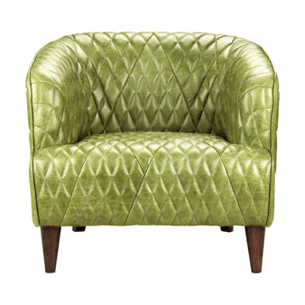 Magdelan Tufted Leather Arm Chair Emerald "PK-1076-27"