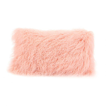 Lamb Fur Pillow - Pink "XU-1001-33"