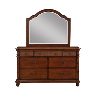 Isle Of Palms Dresser And Mirror - Brown "135-140DM"