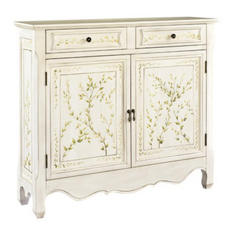 White Hand Painted 2-Door Console "246-332"