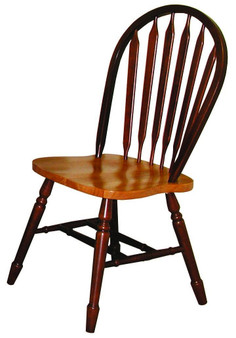 Arrowback Dining Chair In Nutmeg With Light Oak Seat (Set Of 2) "DLU-820-NLO-2"