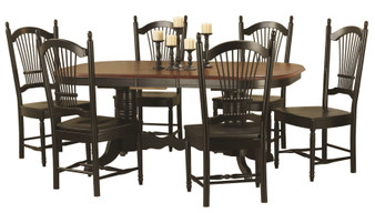 7 Piece Double Pedestal Trestle Dining Set With Allenridge Chairs "DLU-TCP4284-C07-AB7PC"