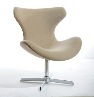 Modrest Aludra Modern Beige Fabric Lounge Chair VGOBTY87A-F-BGe