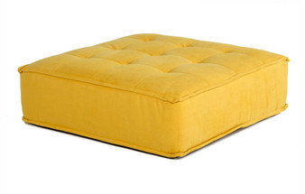 Divani Casa Nolden - Waterproof Yellow Fabric Ottoman VGKNK8542-Y-OTT