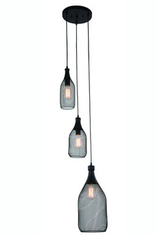 Brighton 3 Light Black Pendant "2109D13BK"