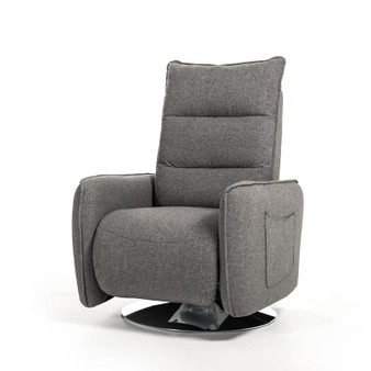 Divani Casa Fairfax Modern Grey Fabric Recliner Chair VGMB-R033-GRY