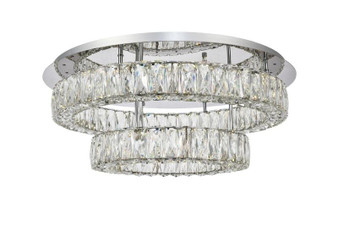 Monroe Led Light Chrome Flush Mount Clear Royal Cut Crystal "3503F26L2C"