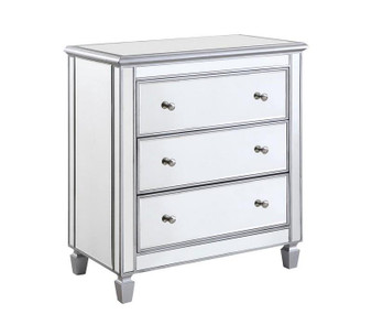 3 Drawer Bedside Cabinet 33 In.X 18 In.X 32 In. In Silver Paint "MF6-1019S"