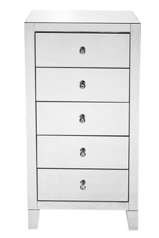 5 Drawer Chest 24 In X 18 In X 45 In.In Clear Mirror "MF6-1051"