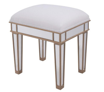 Dressing Stool 18 In. X 14 In. X 18 In. In Gold Paint "MF6-1107G"