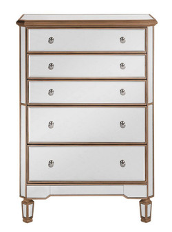 5 Drawer Cabinet 33 In. X 16 In. X 49 In. In Gold Paint "MF6-1126G"