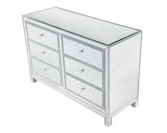 Dresser 6 Drawers 48In. W X 18In. Din. X 32In. H In Antique Silver Paint "MF72017"