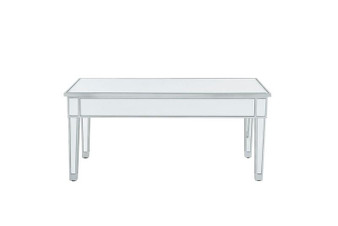 Coffee Table 40In. W X 20In. D X 18In. H In Antique Silver Paint "MF72021"
