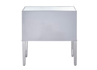 Nightstand 2 Drawers 34In. W X 16In. D X 34In. H In Antique Silver Paint "MF72045"