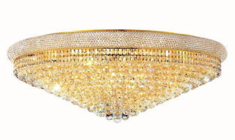 Primo 30 Light Gold Flush Mount Clear Royal Cut Crystal "V1800F42G/RC"