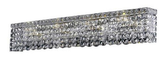 Maxime 8 Light Chrome Wall Sconce Silver Shade (Grey) Royal Cut Crystal "V2033W36C-SS/RC"
