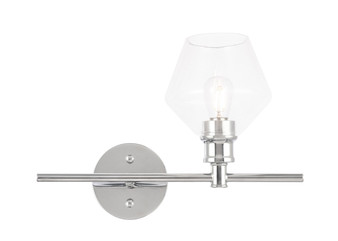 Gene 1 Light Chrome And Clear Glass Left Wall Sconce "LD2304C"