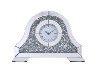 Sparkle 15.7 In. Contemporary Silver Crystal Table Clock "MR9240"