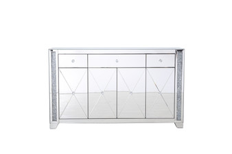 60 In Silver Crystal Mirrored Credenza "MF92058"