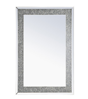31.5 Inch Rectangle Crystal Mirror In Clear Finish "MR9173"