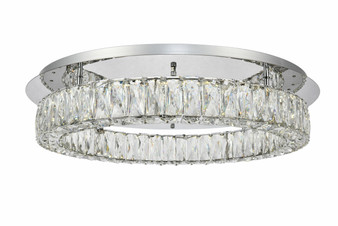 Monroe Led Light Chrome Flush Mount Clear Royal Cut Crystal "3503F26C"
