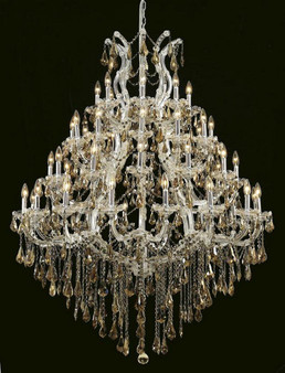 Maria Theresa 49 Light Chrome Chandelier Golden Teak (Smoky) Swarovskiâ® Elements Crystal "2801G46C-GT/SS"