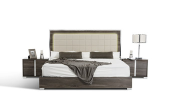 Modrest San Marino Modern Grey Bed VGACSANMARINO-BeD-GRY