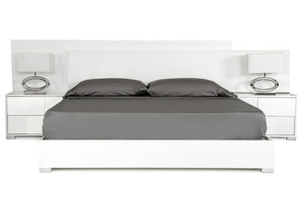 Modrest Monza Italian Modern White Bed VGACMONZA-BeD