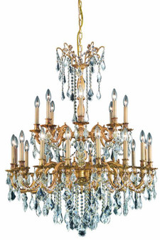 Rosalia 24 Light French Gold Chandelier Clear Swarovskiâ® Elements Crystal "9224G36FG/SS"