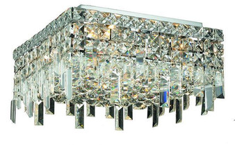 Maxime 4 Light Chrome Flush Mount Clear Swarovskiâ® Elements Crystal "V2033F12C/SS"