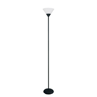 1 Light Stick Torchiere Floor Lamp - "LF1011-BLK"