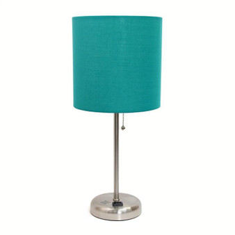 Stick Lamp With Charging Outlet And Fabric Shade - "LT2024-TEL"
